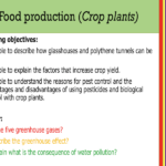 IGCSE Edexcel Biology (9-1) Food production (Crop plants)